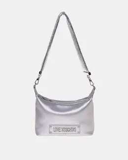 Сумка на плечо с сетчатой ручкой и застежкой-молнией Love Moschino, серебряный a53533435 | plata