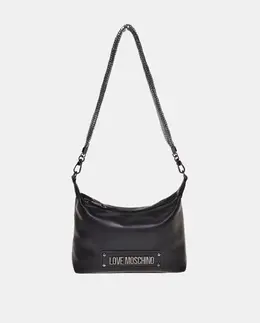 Сумка на плечо с сетчатой ручкой и застежкой-молнией Love Moschino, чёрный a53533435 | negro