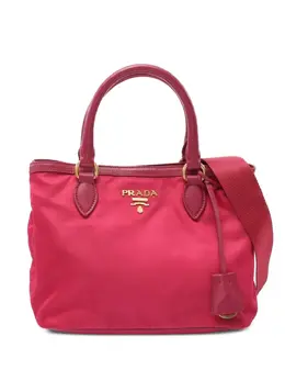 Prada 2000s logo-lettering tote bag 30090854