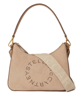 Сумка через плечо с перфорацией и логотипом Stella McCartney, нейтральный 700073wp0547 | нейтральные цвета