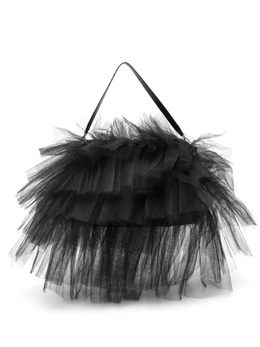 Сумка на плечо с оборками Simone Rocha, черный bag1820035net | черный