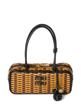 Сумка-тоут Beau с плетеным эффектом Miu Miu, коричневый 5bb173voim2ibl | коричневый