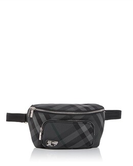 Поясная сумка Burberry в клетку в клетку, серый 5230054 | charcoal