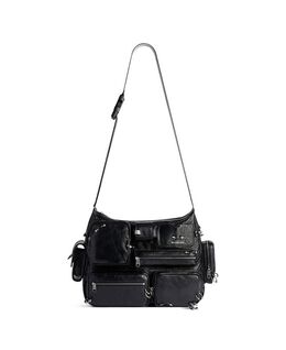 Сумка-мессенджер Superbusy с пирсингом Balenciaga, черный 5398553 | black
