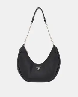Сумка-хобо с застежкой-молнией Guess, черный a53091029 | negro