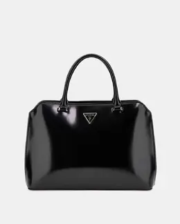 Сумка с отделкой из лакированной кожи на молнии Guess, чёрный a53091114 | negro