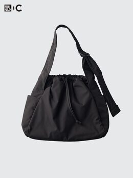 Мягкая, пухлая сумка через плечо Uniqlo, черный 475638 | 09 black