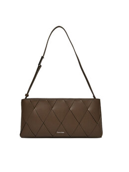 Сумочка Ck Woven Elongated Shoulder Bag K60K612992 Calvin Klein, коричневый 8721107422510 | braun