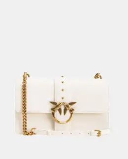 Белая сумка через плечо Classic Love Icon Pinko, цвет Crema 1002871566390 | crema