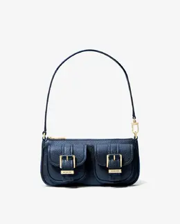 Сумка-кошелек Zoe из зернистой кожи Michael Kors, тёмно-синий 197853464445 | azul marino