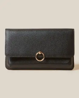Большие сумки-клатчи из зернистой кожи Claudie Pierlot, черный 3609140568295 | negro
