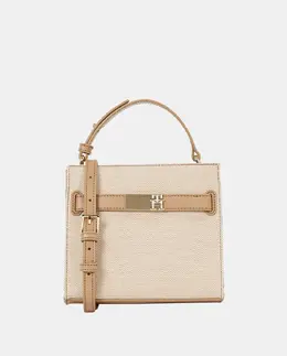 Мини-сумка-портфель из холста Tommy Hilfiger, бежевый 8720638744566 | beige