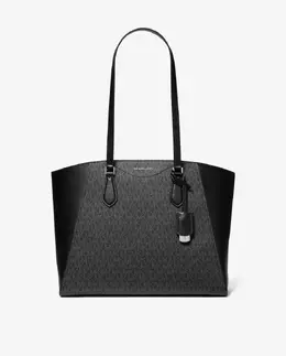Сумка-тоут с принтом логотипа Taryn Michael Kors, черный 197853112926 | negro