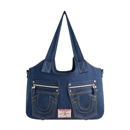 Сумка True Religion Horseshoe Stitch DARK NAVY, цвет Medium Blu 7127996956732 | medium blu