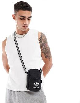 Сумка через плечо Adicolor черного/белого цвета Adidas Originals 134176136 | black
