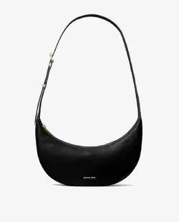 Кожаная сумка на плечо Avra ​​в форме полумесяца Michael Kors, цвет Negro 196237953865 | negro