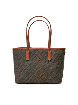 Сумочка Th Monoplay Leather Mini Tote AW0AW17415 Tommy Hilfiger, черный th monoplay leather mini tote aw0aw17415 | schwarz
