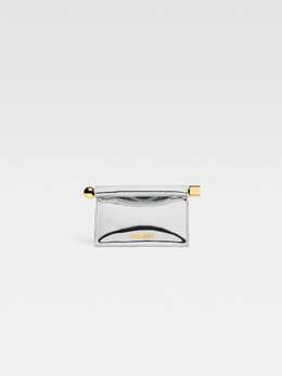 Мини-сумка take-away Jacquemus The small Rond Carré clutch, серебряный 241ba392-3134-980 | silver