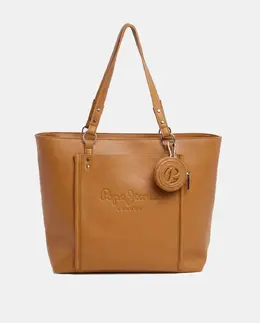 Сумка-шоппер с застежкой-молнией Pepe Jeans, коричневый a52325434 | marrón