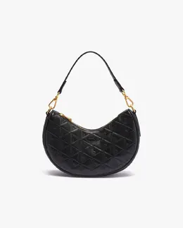 Сумка на плечо Maheki в форме полумесяца из кожи с тиснением Lacoste, чёрный mp_0910903_nf4710mh | negro