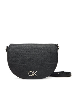 Сумка Ck Hw Crossbody Saddle Bag_Tex K60K613233 Calvin Klein, черный 8719849111120 | schwarz