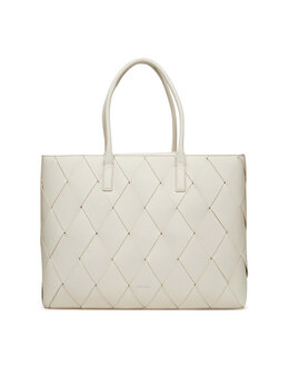 Сумка Ck Woven Medium Shopper K60K612994 Calvin Klein, белый 8719849156909 | weiß