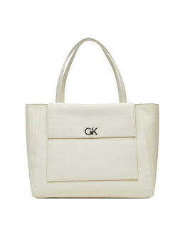 Сумка Ck Medium Shopper_Tex K60K613178 Calvin Klein, белый 8719849157104 | weiß