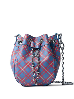 Сумка-ведро в клетку «тартан» Vivienne Westwood, синий 4c030004ws0022 | синий