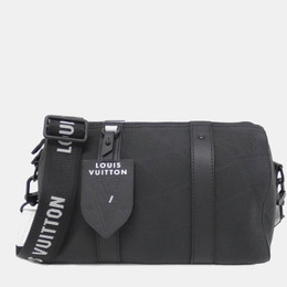 Louis Vuitton Black Leather Keepall Shoulder Bag 1157415