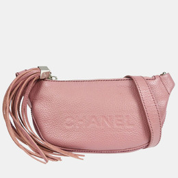 Chanel Pink Leather Fringe Shoulder Bag 1159123