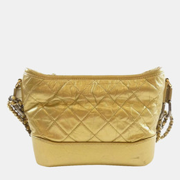 Chanel Gold Calfskin Leather Gabrielle Shoulder Bag 1158923