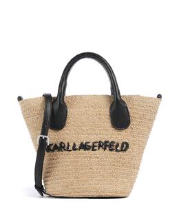 K/Essential маленькая сумка через плечо из рафии Karl Lagerfeld, мультиколор a2w46053-106 | natur/schwarz