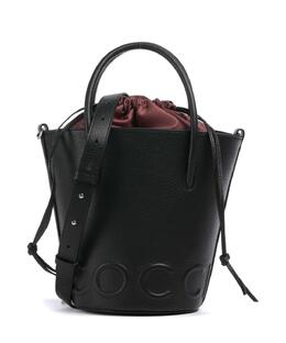 Сумка-Ведро Myrtha maxi с логотипом из зернистой коровьей кожи Coccinelle, черный e1qbb230101-001 | schwarz