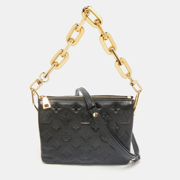 Louis Vuitton Black Monogram Embossed Puffy Leather Coussin BB Bag 1159660