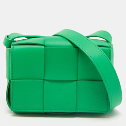 Bottega Veneta Green Intrecciato Leather Mini Candy Cassette Crossbody Bag 1159657