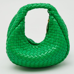 Bottega Veneta Green Intrecciato Leather Mini Padded Jodie Hobo 1159216