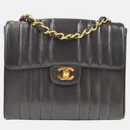 Chanel Black Lambskin Mademoiselle Single Chain Shoulder Bag 1159168