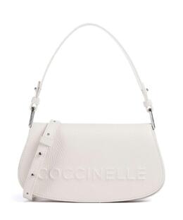Сумка Myrtha maxi с логотипом из зернистой кожи Coccinelle, белый e5qbb520101-h14 | weiß