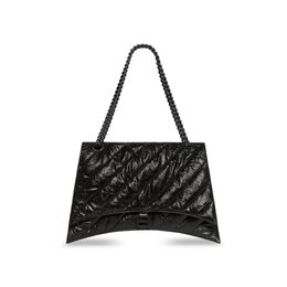 Crush Большая цепная сумка стеганая Balenciaga, черный 716332210iy1000 | черный