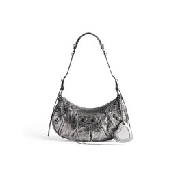 Маленькая сумка через плечо Le Cagole, металлизированная Balenciaga, серебряный 6713070gt3y8103 | серебро