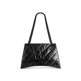 Стеганая сумка Crush Medium Chain Balenciaga, черный 716393210iy1000 | черный