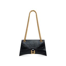 Сумка-цепочка Crush Small Balenciaga, черный 716351210it1000 | черный