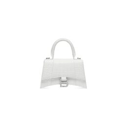 Сумка Hourglass XS с тиснением под крокодила Balenciaga, белый 5928331lr6y9016 | белый