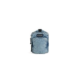 Сумка Explorer Crossbody Messenger из денима Balenciaga, синий 6202602aahb4652 | выцветший синий