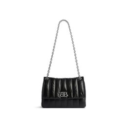 Мини-сумка Monaco стеганая Balenciaga, черный 7816722aase1000 | черный
