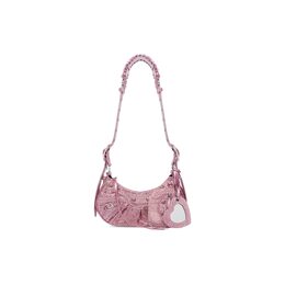 Сумка через плечо Le Cagole XS со стразами Balenciaga, розовый 671309210g25872 | розовый