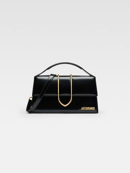 Сумка через плечо с металлическим клапаном Jacquemus The large Bambino, черный 243ba406-3128-990 | black
