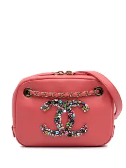 Chanel 2020 Lambskin Giant Crystal CC Camera Bag crossbody bag 30632359