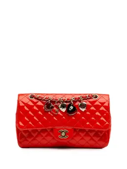 Chanel 2009-2010 Medium Classic Patent Valentines Heart Charms Single Flap shoulder bag 30634224