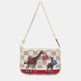 Louis Vuitton Beige Damier Azur Canvas Mini Pochette Accessoires Shoulder Bag 1157717